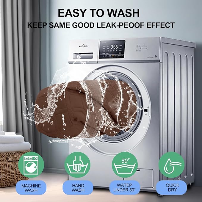 Smiry Waterproof Dog Blanket, 82x102 Inch Soft Pet Bed Cover Reversible, Washable Sofa Couch Furniture Protector for Small Medium Large Dog Puppy Cat, Geometric, Brown/Chocolate