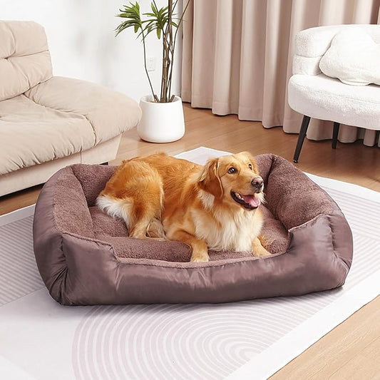 Dog Beds for Large Dogs, Soft Comfortable Pet Bed Washable, Rectangle Large Dog Bed with Anti-Slip Bottom