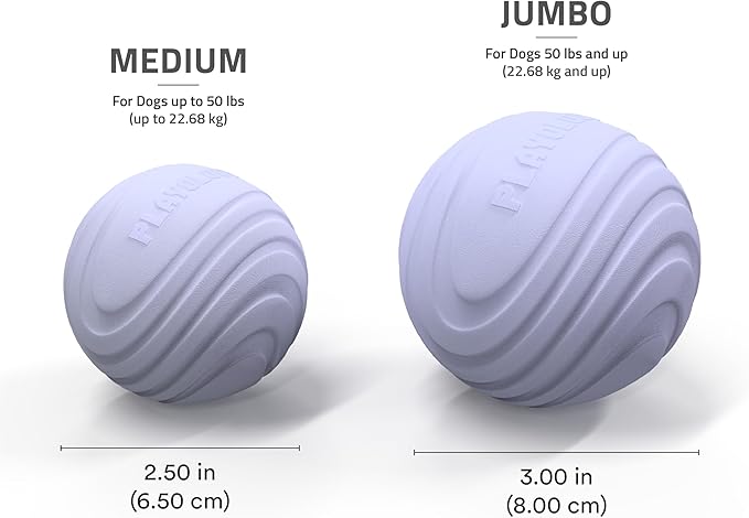 Playology Dog Toys | Dual Layer Ball Durable Chew Toy for Aggressive Chewers | Medium Lamb Scented Toy - Easy to Clean and Made from Non Toxic Materials