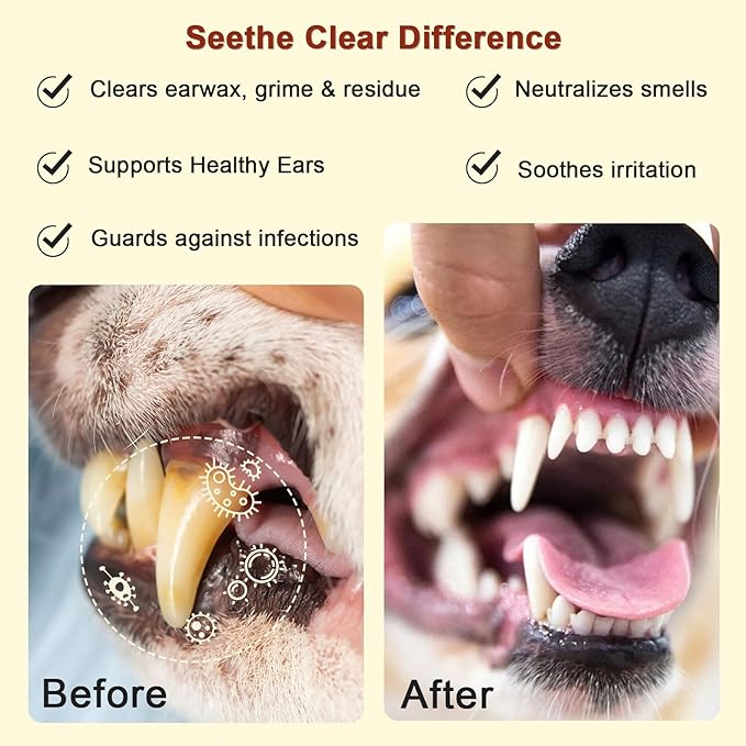 Teeth Cleaning Wipes for Dogs & Cats, Dog Dental Care Finger Wipes, Dog Tooth Brushing Kit, Reduces Plaque,Disposable Dog Wipes-50 Count