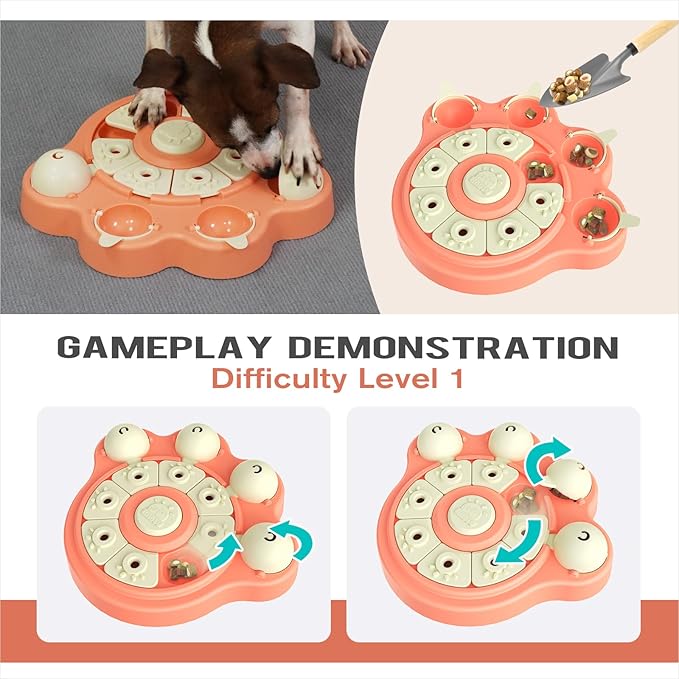 KADTC Beginner Dog Puzzle Toy for Small/Medium/Large Dogs Treat Puzzles Slow Feeder Interactive Enrichment Food Dispenser Puppy Mental Stimulation Brain Stimulating Toys Christmas & New Year Gift