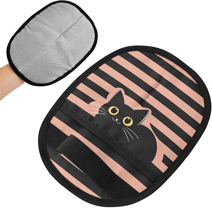 Pet Grooming Gloves Reusable Dog & Cat Hair Remover for Furniture, Car Interiors Multi-Surface Deshedding Tool for Carpets, Bedding & Home Cleaning