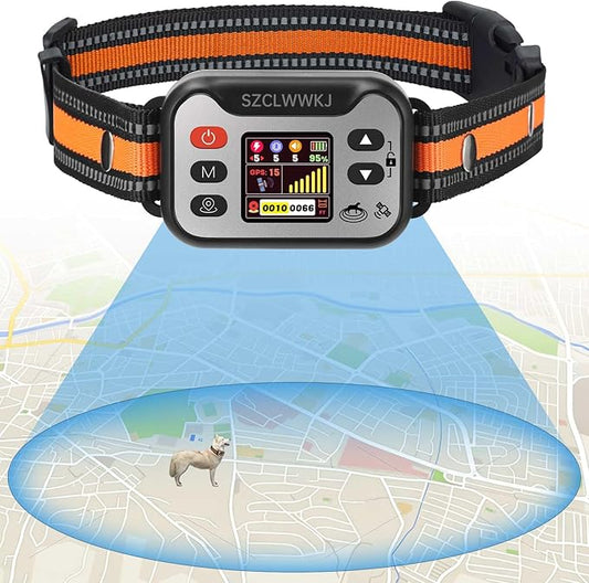 GPS Wireless Dog Fence, Electric Fence for Dog | Safe Zone Radius up to 66-6561ft, Rechargeable & Waterproof Dog Perimeter Collar, Outdoor-Specific Dog Containment System, Suitable for Dogs 15-120Lbs