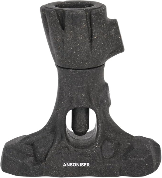 Ansoniser 2-in-1 Bully Stick Holder & Chew Toy - Tree Stump Design Prevents Choking, Keeps Dogs Busy with Mental Stimulation, for All Breed Sizes, Easy to Clean