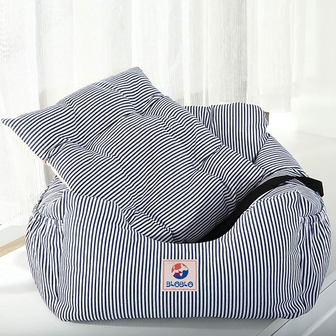 BLOBLO Dog Car Seat Pet Booster Seat Pet Travel Safety Dog Bed for Car with Storage Pocket