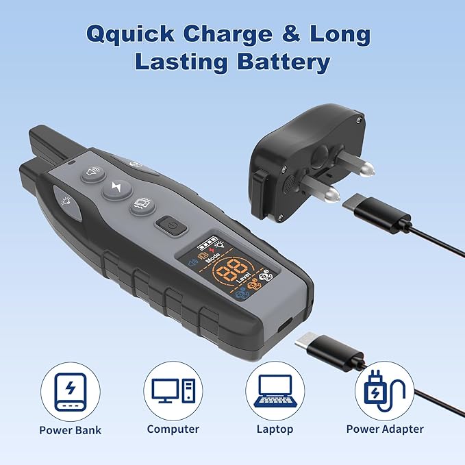 Shock Collar for Dogs with Color Screen - 3300 FT Remote Control Range, Dog Training Collar with 3 Training Modes, 2 Rechargeable Waterproof ECollar for Dogs Training 15-125LBS