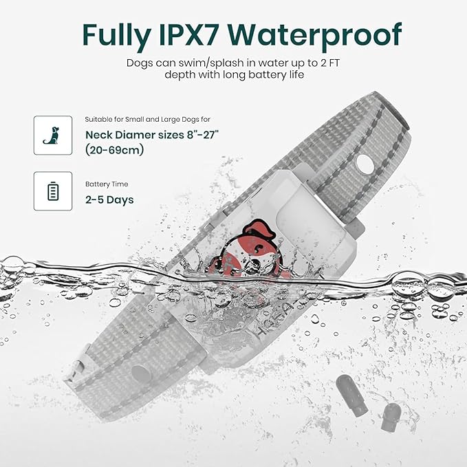 GPS Wireless Dog Fence & Training Collar – No Subscription, App Geo-Fence 3280ft, 60-164ft Bluetooth Training, 3 Correction Modes, Auto Sleep/ Wake, Long Battery Life, 3-Dog Support