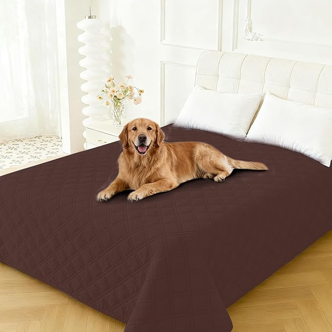 Waterproof Couch Covers for Pets, Waterproof Dog Bed Cover, Anti-Slip Soft Dog Blankets, Couch Cover for Dogs Washable, Pet Blanket for Puppy Large Dogs Cat (68x82 Inch, Coffee)