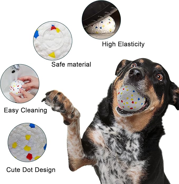 Dog Toy Balls 2.2 Inch, Indestructible Dogs Balls 6 Pack for Aggressive Chewers, Durable Interactive Toys for Small & Medium Puppy, Perfect for 2.2 Inch Automatic Dog Ball Launcher (ETPU Material)
