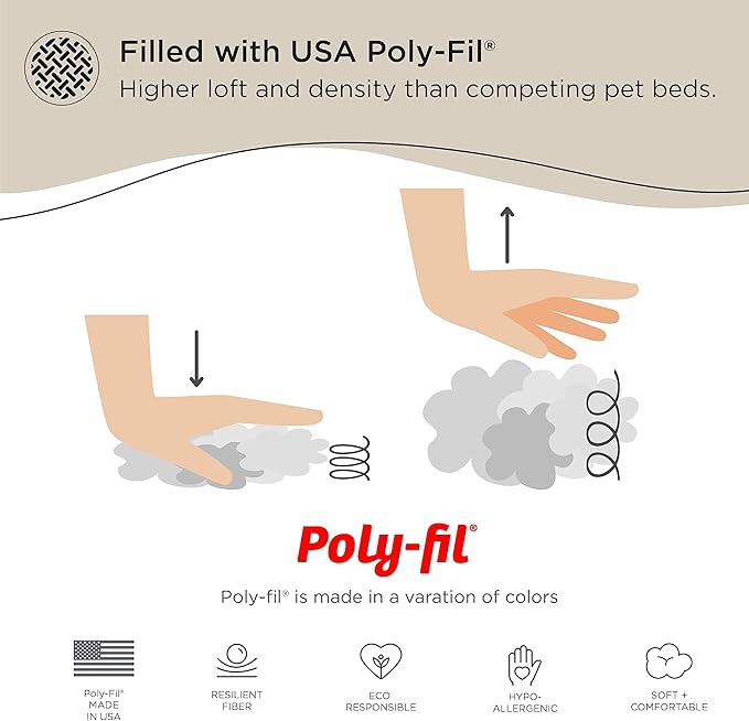 Best Friends by Sheri The Original Calming Donut Dog Bed – Washable Plush Pet Bed for XXL Breeds up to 210 lbs, Shag Faux Fur, Taupe, XXL (54" x 54")