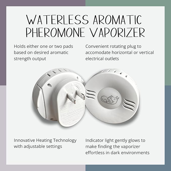 Calming Pheromone Diffuser for Dogs, Anxiety Relief with a Gentle Fragrance, Includes 3 Scented Pads