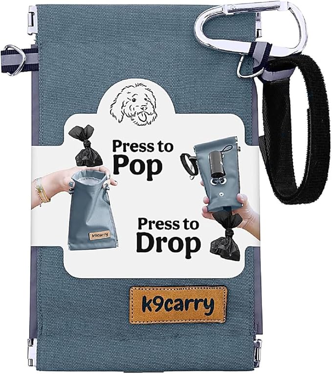 Poop Bag Holders for Leashes with Dog Poop Bags Rolls Biodegradable - Puppy Essentials & Litter Supplies - Durable Dispenser & Leak-Proof Pet Bags, Walking Parks Doggy Accessories Boy Girl Shadow Paw