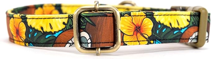 Personalized Dog Collar with Name and Phone Number Engraved,Adjustable Custom Puppy Collar,Organic Cotton Pet Collar for Small Medium Large Boy Girl Dogs