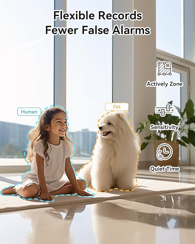 blurams 5G Indoor Camera, 2K Nanny Cam, 360° PTZ Pet Camera with Phone App, One-Touch Call, Color/IR Night Vision, Dual-Band Wi-Fi, Motion Tracking, Compatible with Alexa(2Pack)