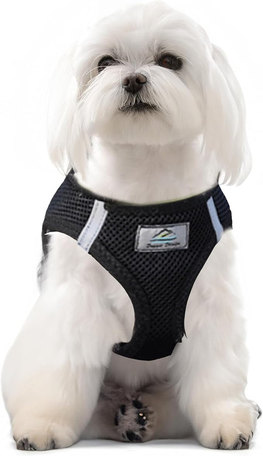 CHOKE FREE REFLECTIVE STEP IN ULTRA HARNESS - BLACK - AMERICAN RIVER (Small) by Doggie Design