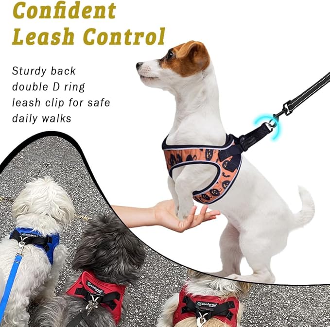 Comfort Fit Dog Harness Soft Padded No Pull Harness with Adjustable Buckles for Small Medium Large Dogs Step in Pet Vest with Easy Control Handle for Walking Jogging Running Training Dogs & Puppies