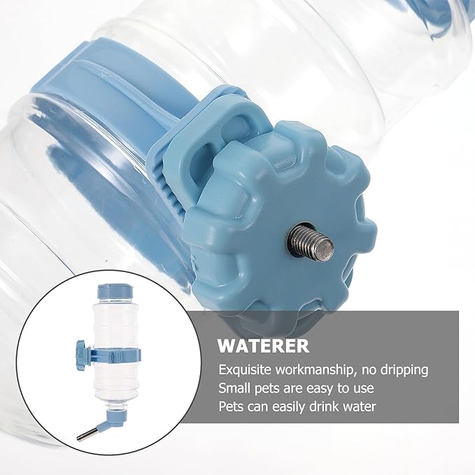 Hanging Pet Water Feeder for Small Animals Leakproof Rabbit Chinchilla Guinea Pig Water Bottle Smooth Surface Easy to Install Cage Supply