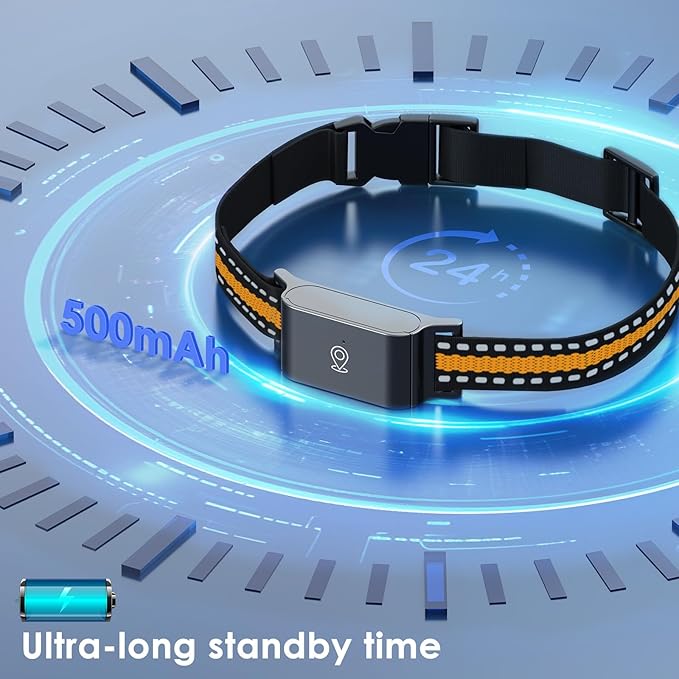 Dog GPS Tracker, Live Pet Tracker with Virtual Fence, Waterproof Anti-Lost Real-Time Tracking Breakaway Collar, Smart App Monitor Activity (Subscription 1 Year Free) (Black)