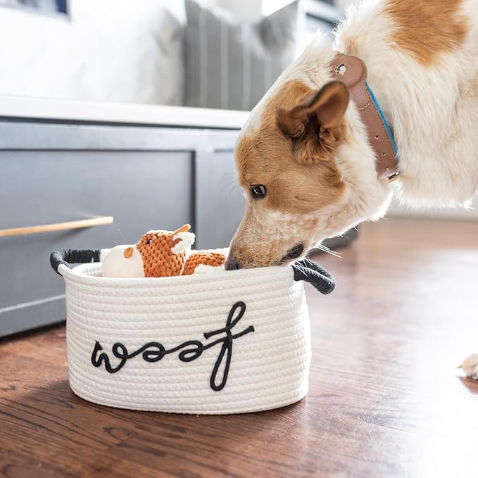 New Puppy Gift Basket - Premium Puppy Starter Kit and Dog Gift Basket with Dog Toys - Perfect Doggie Birthday Gifts and Puppy Necessities with Pet Toy Basket.