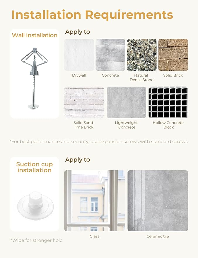 Pecute Double Cat Shelves with Scratching Post for Wall and Window with Solid Wood, Strong Suction Cup, Washable Cover Mat, Cats Perch Bed for Birds Watching Inside Indoor Cat Hammock Bed