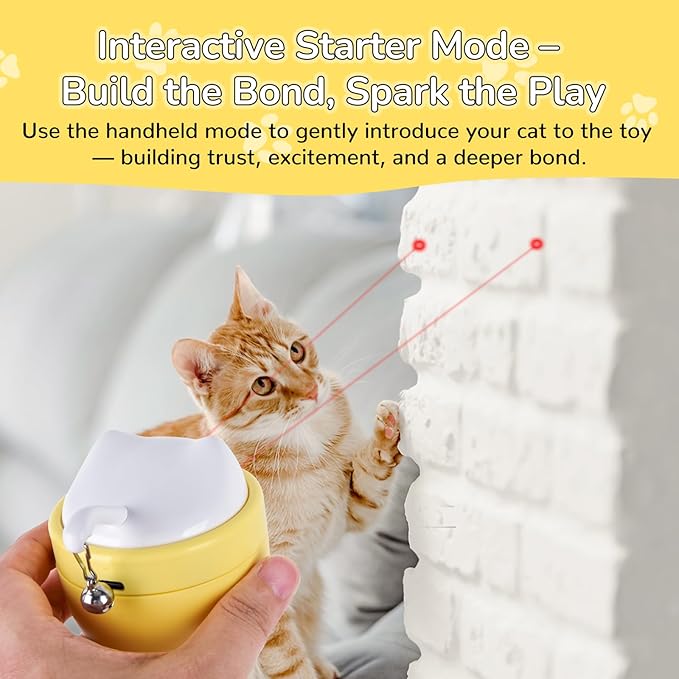 Christmas Gifts for Cats – Automatic Laser Cat Toy with Dual Beams, Quiet 35–38dB Rotation, 3 Modes – Interactive Cat Laser Toy Automatic for Indoor Adults&Kittens &Owners