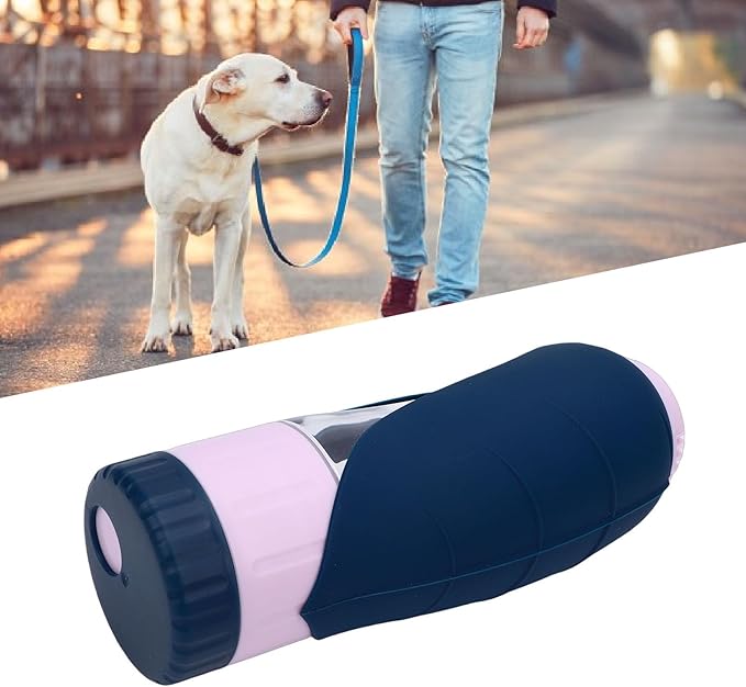 Diydeg Dog Water Bottle, Leak Proof Portable Puppy Water Dispenser with Food Container, Pet Dispenser Drinking Feeder for Pets Outdoor Walking, Hiking, Travel