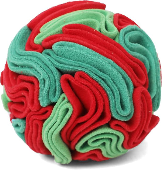 Snuffle Ball for Dogs - Interactive Dog Toys to Keep Them Busy, Dog Puzzle Toy with Soft Fabric for Small, Medium, Large Dogs Daily Companionship, Training Reward Gift