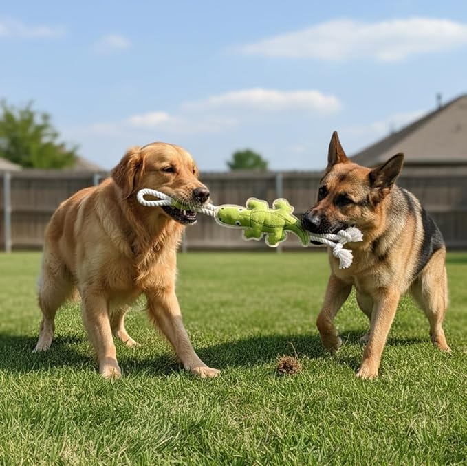 Eco Leather Crocodile Toy Natural and Tough Dog Toys - Long Lasting Chew Toys for Aggressive Chewers - Strong Dog Toy for Dogs and Puppy