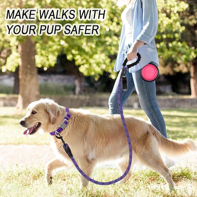BARKBAY Dog Leashes for Large Dogs Heavy Duty Dog Leash 4/5/6 FT with Comfortable Padded Handle and Highly Reflective Threads for Medium Large Dogs Walking Training Running (4FT-1/2'',Purple)