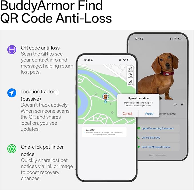 All-Weather No Pull Dog Harness Reflective Vest Harness QR Code Anti-Lost Adjustable Quick-Release Buckle Soft Padded Breathable Harness for Small Medium Large Dog (Light-Olive, S)