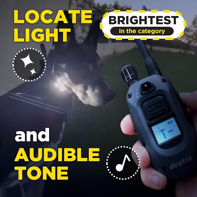 Dogtra 280X E-Collar with Remote [New Edition] 10 lbs+, 1/2 Mile Range, LED Light, 100 Levels of Precise Control for Stubborn Dogs, Waterproof, Boost for Quick Recall, Vibration, Safety Lock & Tone
