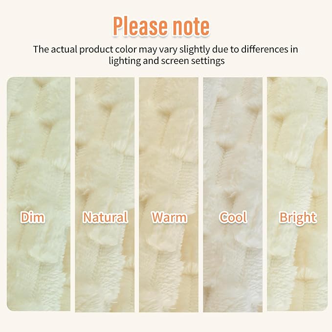 Water Resistant Blanket for Bed Couch Sofa, 60"x80" Reversible & Washable Microfiber Blanket, Queen Size Waterproof Throw, Pet Friendly & Leakproof (Snow White/Bright White)