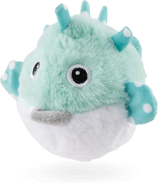 Flourish Pets 2 in 1 Multi-Layer Chew Toy for Active Dogs | Non-Toxic BPA Free Double Stitched Soft Fabric Exterior Dog Toys | Long-Lasting Dog Plush Toys - Puffer 3.5"