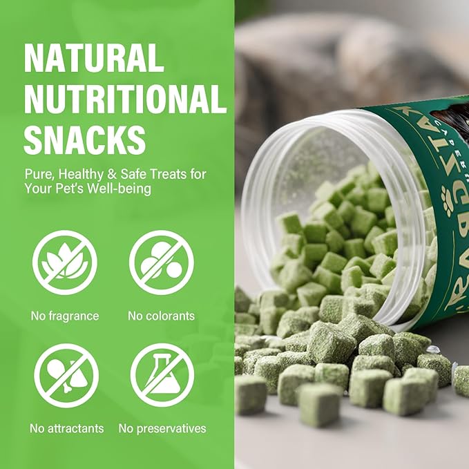 Cat Grass Treats, Natural & Health Cat Treats, Natural Hairball Relief & Teeth Cleaning Chews for Indoor Cats