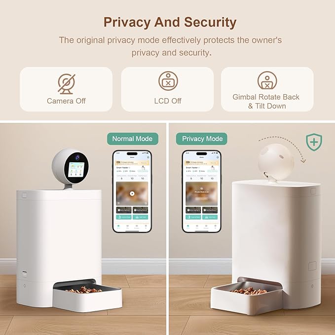 Automatic Cat Feeder with Camera 360°, 2K HD Pet Feeder with Night Vision & 2-Way Audio, Smart APP Control, AI Smart Cat Feeder, Up to 16 Meals/Day, 5.5L Timed Food Dispenser for Cats & Dogs