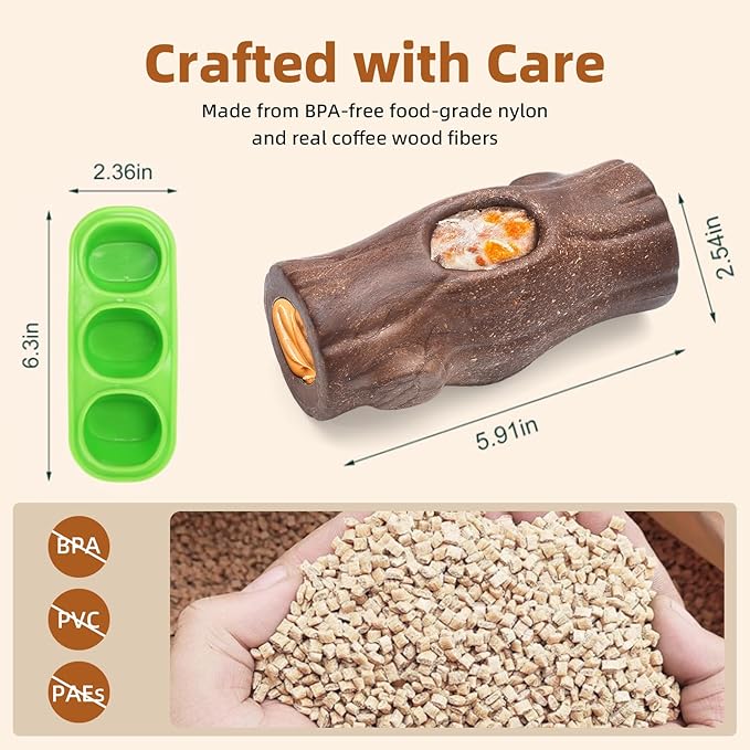 2 Pack Dog Toys for Aggressive Chewers, Interactive Indestructible Dog Toys to Keep Them Busy, Durable Dog Frozen Treat Toy for Large & Medium Dogs, Reduces Anxiety & Extends Playtime, Red Brown