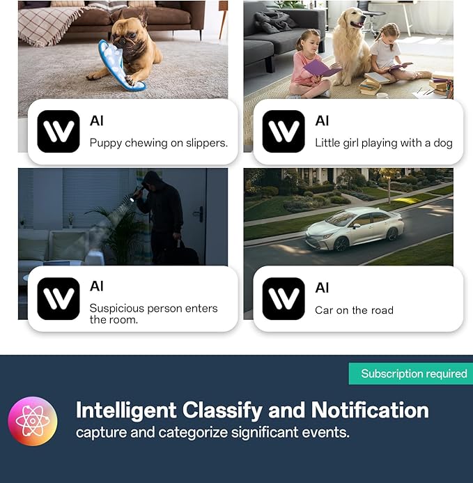 Security Cameras Indoor, 2K 5G&2.4Ghz WiFi Camera for Security Home with 911 Monitor Alert, 360 PTZ Baby/Pet/Dog Camera AI Search Motion Detection, Color Night Vision, Speaker, US Cloud Storage, 2Pack