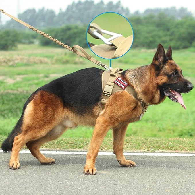 EXCELLENT ELITE SPANKER Tactical Dog Harness Military Patrol Harness No-Pull Service Dog Vest Military Dog Vest Adjustable Training Working Dog Vest with Handle for Medium Large Dogs(Coyote Brown-XS)