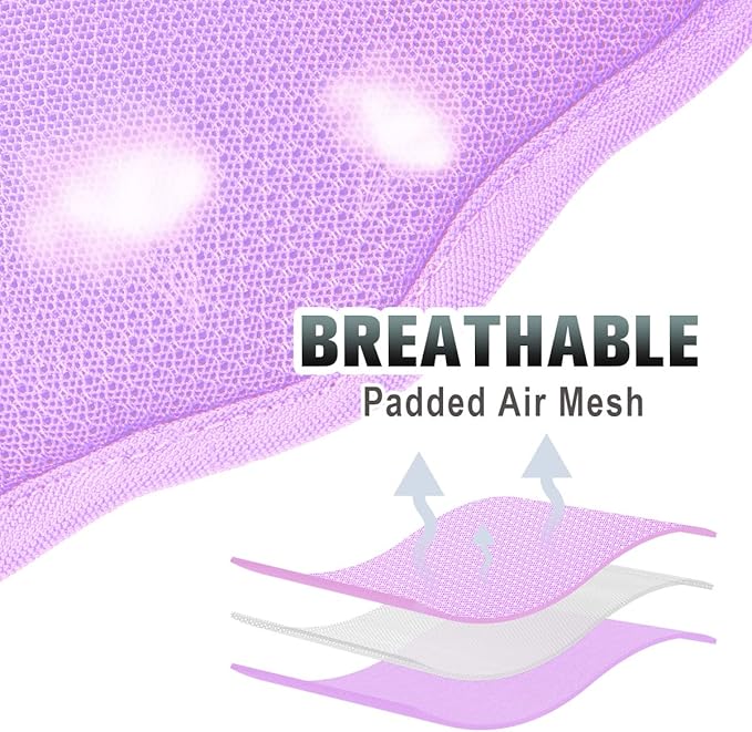 BARKBAY No Pull Dog Harness Large Reflective Dog Harness with Front Clip and Easy Control Handle for Walking Training Running with ID tag Pocket(Violet Purple,XS)