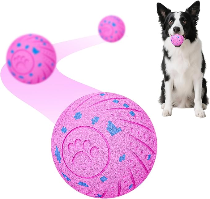 Smart Interactive Dog Toys, Activated Moving, Bouncing, Rotating Ball for Medium/Large Dogs, 2025 E-TPU Material, Motion-Activated Dog Ball to Keep Them Busy, IP54 Waterproof, Christmas Dog Gift