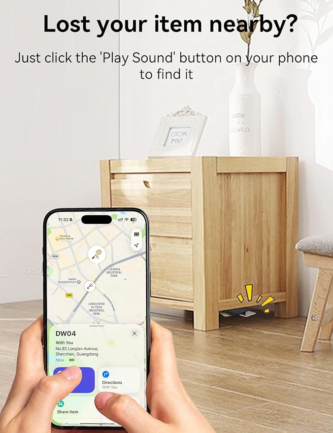 Wallet Tracker Card, [Apple MFi Certified] Wallet Tracker 0.08in Slim Rechargeable Smart Tracking Card Bluetooth Wallets Finder IP68 Waterproof for Purse, Keys, Bags, Passport (iOS Only)