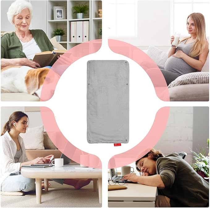 Pet Heating Pad, Dog Cat Pad for Warm Comfort, Rechargeable 23x11 Inch Waterproof Mat with Soft and Adjustable Temperature, Pet Accessory for Puppy Cats Small Dogs Women Men Kitten Cold Home