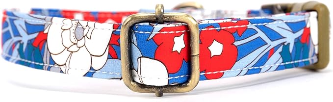 Personalized Dog Collar with Name and Phone Number Engraved,Adjustable Custom Puppy Collar,Organic Cotton Pet Collar for Small Medium Large Boy Girl Dogs