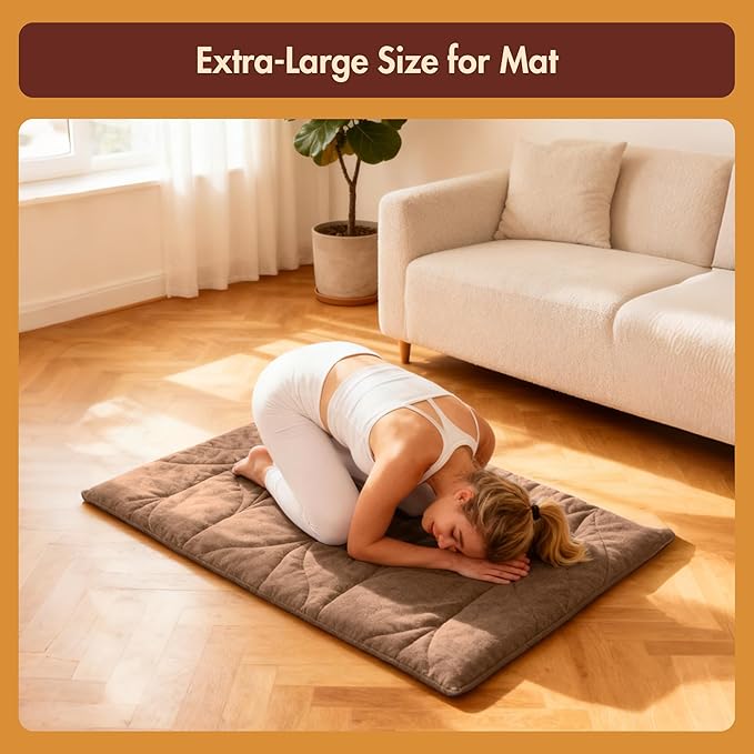 Dog Heating Pad (31"x20") - Waterproof Electric Heated Mat & Pet Bed for Indoor and Outdoor Use, Chew Resistant Cord, Machine Washable Cover with Wheat Pattern Quilting, for Cats and Pets