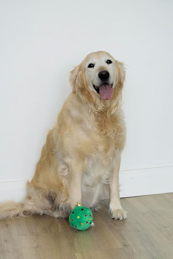 Flourish Pets 2 in 1 Christmas Multi-Layer Chew Toy for Active Dogs | Non-Toxic BPA Free Double Stitched Soft Fabric and Long-Lasting Dog Plush Toys (Christmas Tree 3.5")