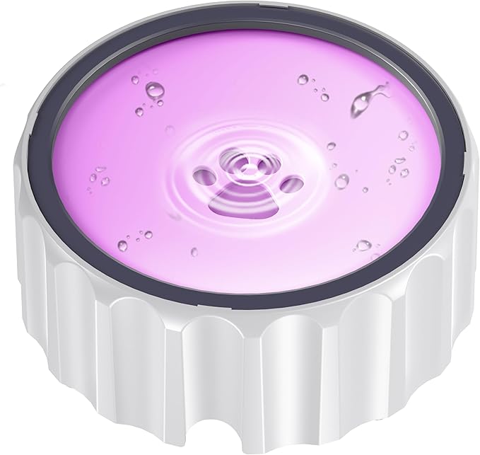 Dog Water Bowl 70oz/2L Large Capacity Water Dispenser No Spill Non Slip No Splash Pet Slow Feeder No Drip Vehicle Carried Travel Slow Drinking Bowl for Dogs Cat(Pink)