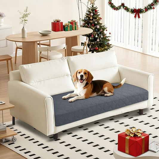 Waterproof Dog Bed Cover Pet Blanket, Soft Couch Cover for Dogs Washable, Non-Slip Dog Blanket Protect Furniture Couch Sofa Car for Puppy Large Dogs Cat (30x53 Inch, Dark Grey)