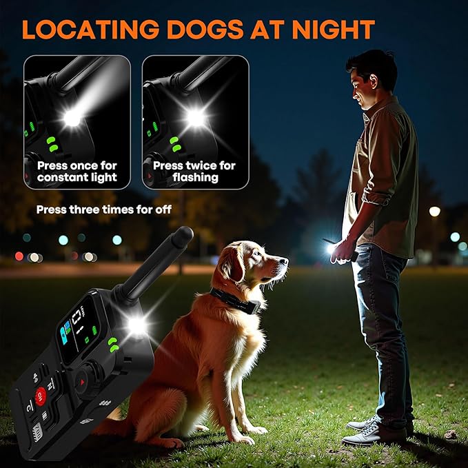 GPS Wireless Dog Fence System - Invisible Fence with Remote Waterproof Electric Dog Training Collar Outdoor for 25-999 Yards Customized Boundary Rechargeable 3 Warning Modes Pet Containment