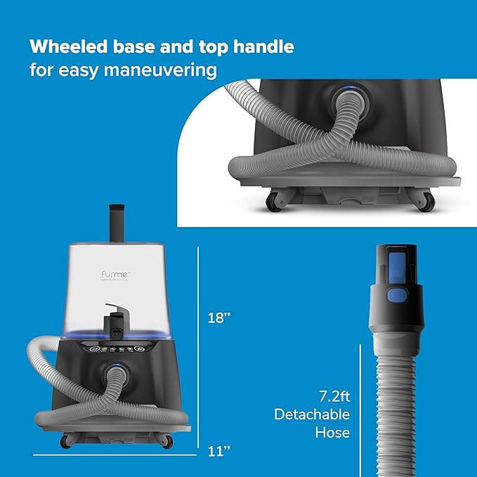 FURME Original Pet Grooming Vacuum Kit - Cat & Dog Grooming Kit for Easy Pet Care at Home, Quiet & Safe Dog Hair Remover Machine with Brush, Clipper, Shedding & Cleaner Tools & 4.5L Canister