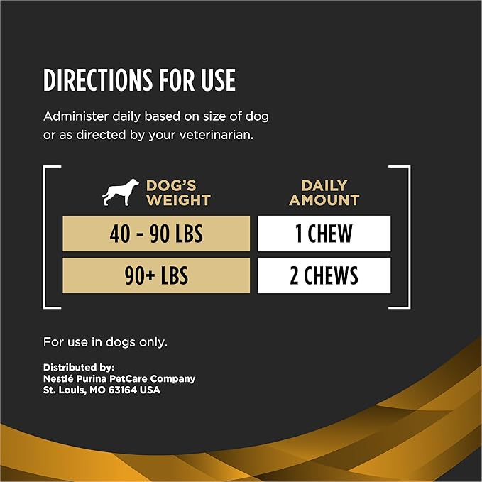Purina Pro Plan Veterinary Small Breed Dog Joint Care Supplement with Glucosamine, Chondroitin, and Collagen to support Hip and Joint Health – 30ct Pouch